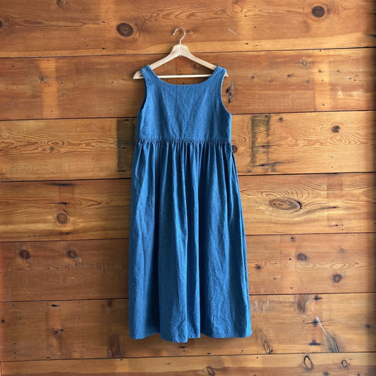 S / M - Honeybea Denim Made in Canada Sleeveless Chore Maxi Dress 0910CC