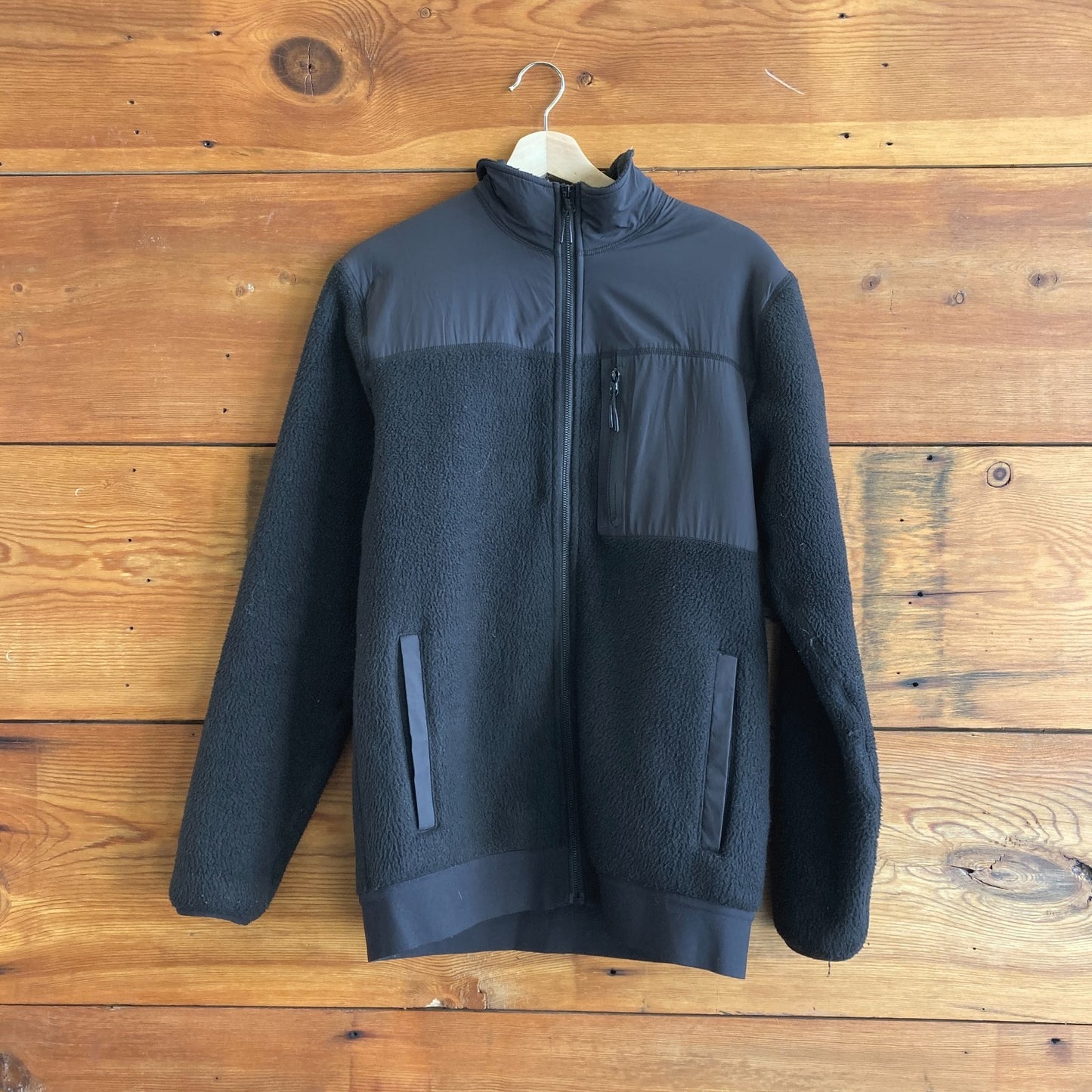 XS Mens - Foehn Black Fleece Zip Front Fleece Jacket 0901CC