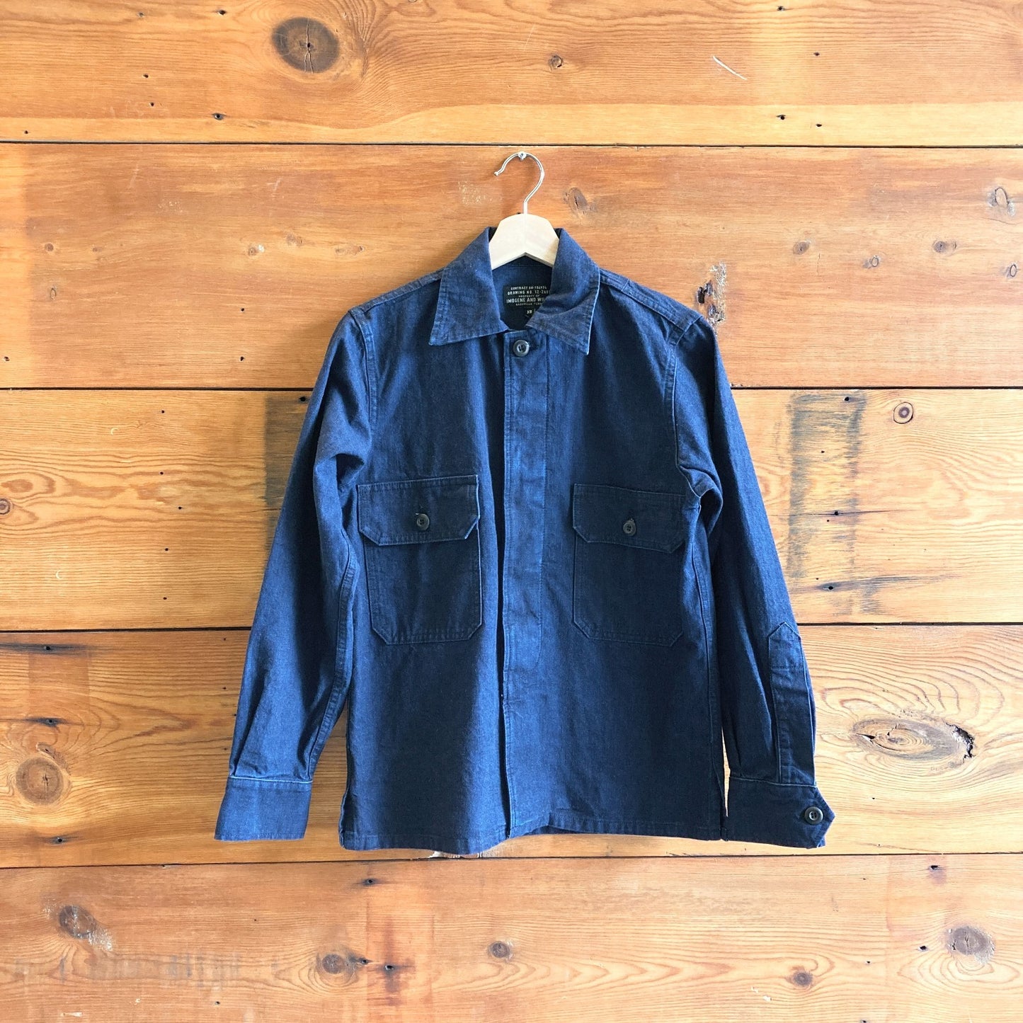 XS - Imogene & Willie Dark Wash Stretch Denim Button Up Chore Jean Jacket 0312IG