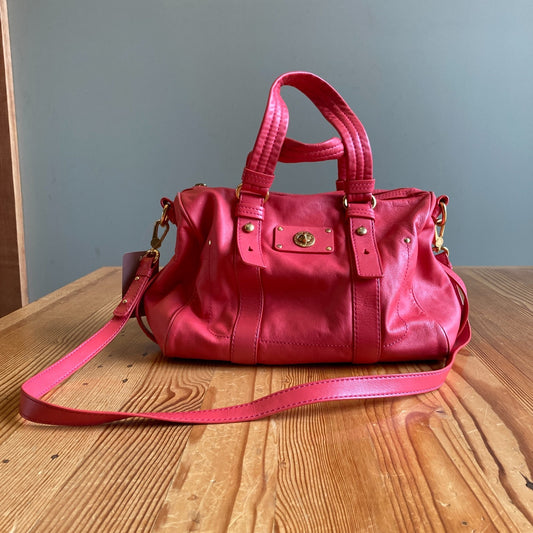 Marc Jacobs Orange Paradise Rio Satchel Moto Lambskin Leather Bag 0918LX