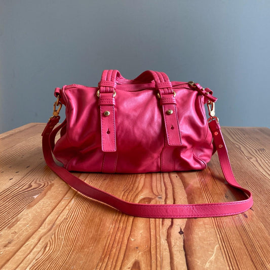 Marc Jacobs Orange Paradise Rio Satchel Moto Lambskin Leather Bag 0918LX