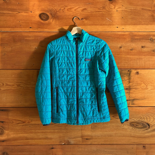 XS - Patagonia $239 Teal Quilted Zip Up Light Nano Puff 84217 Coat Jacket 0620MB