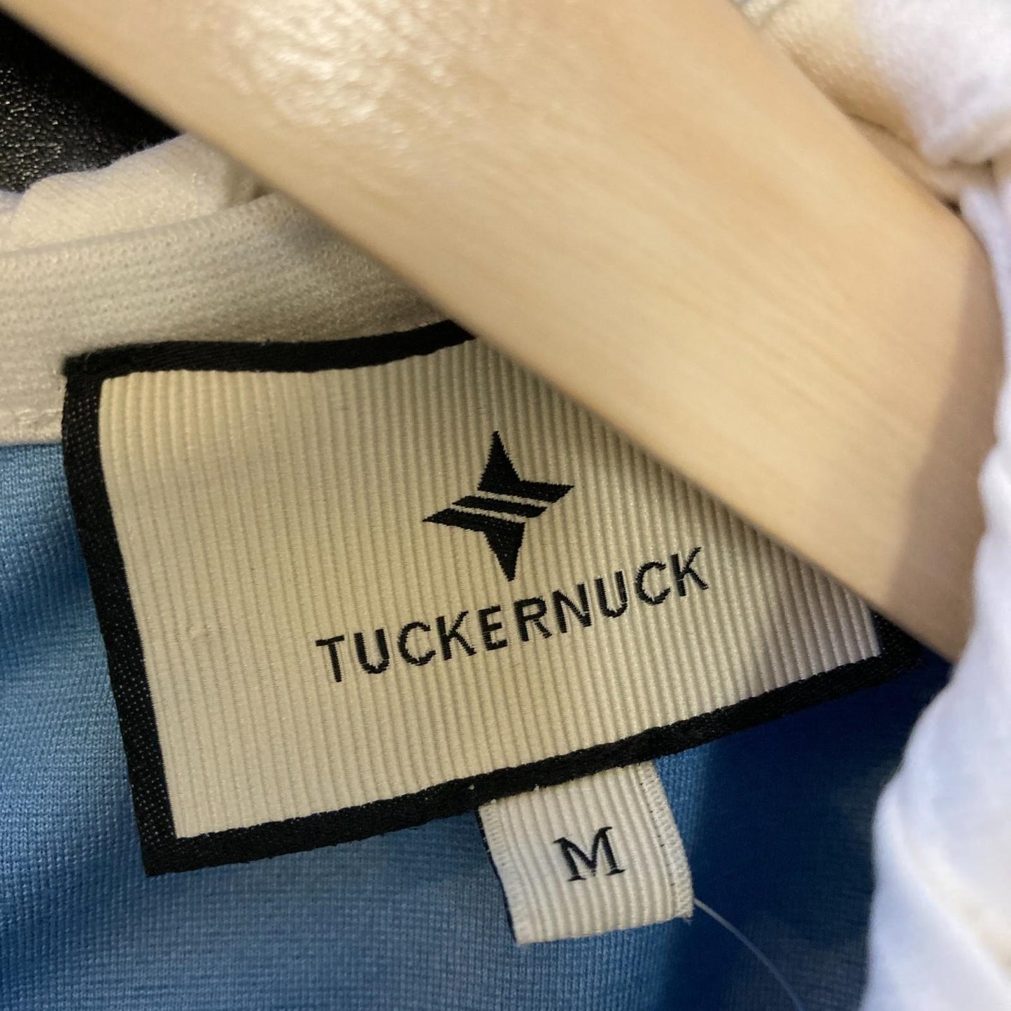 M - Tuckernuck Newport Blue Zeppelin Short Sleeve Midi Cutouts Dress 0916VB