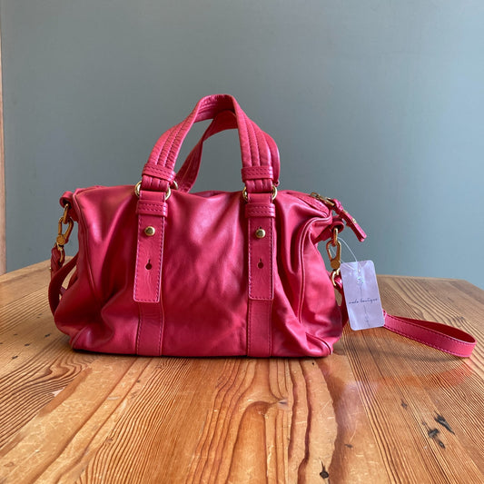 Marc Jacobs Coral Pink Smooth Leather Bolsa Totally Turnlock Purse Bag 0919LF