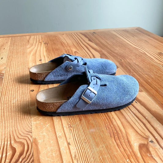 39 / 8.5 Narrow - Birkenstock Blue Boston Braided Shoes NEW w/ Box 0618BS