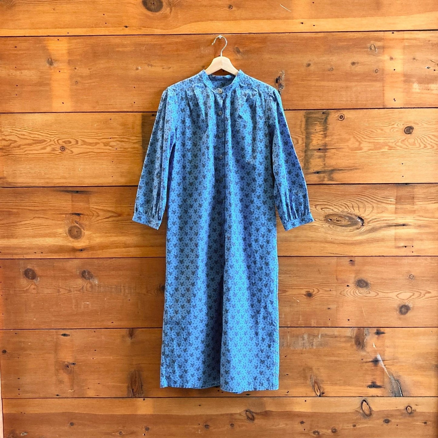 2 / M - No 6 Store $440 Blue French Floral Elena Button Up Shirt Dress 1005SS