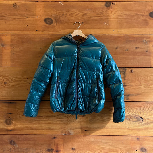 42 / M - Duvetica Dark Green Insulated Goose Down Full Zip Up Puffer Coat 0606RO