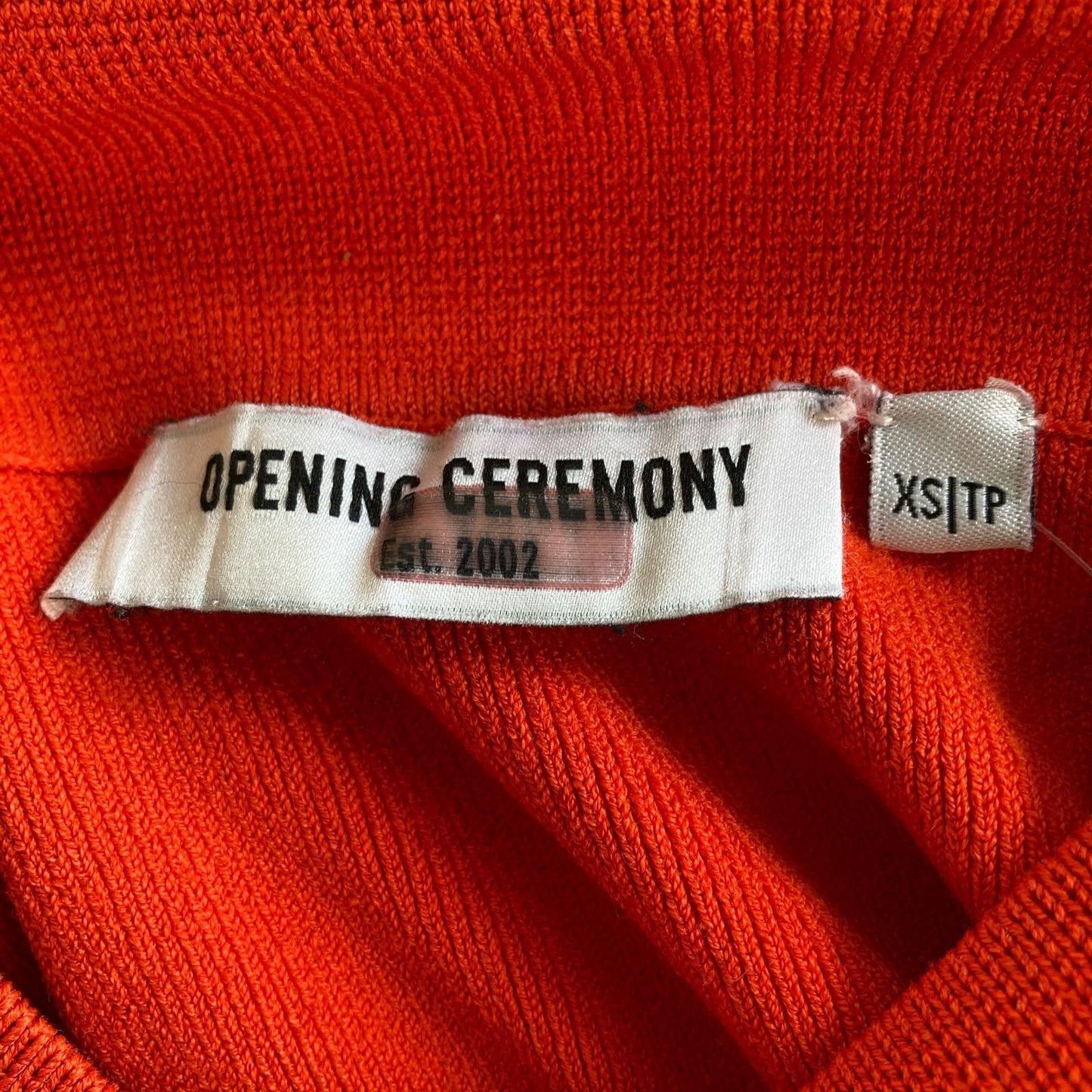 XS - Opening Ceremony Red Stretch Fit Ruffled Pencil Midi Skirt 1010RW