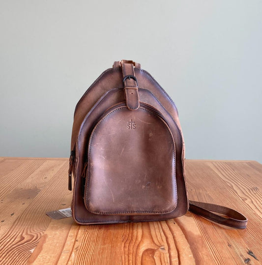 STS Ranchwear $110 Baroness Burnished Brown Leather Backpack 1011DK