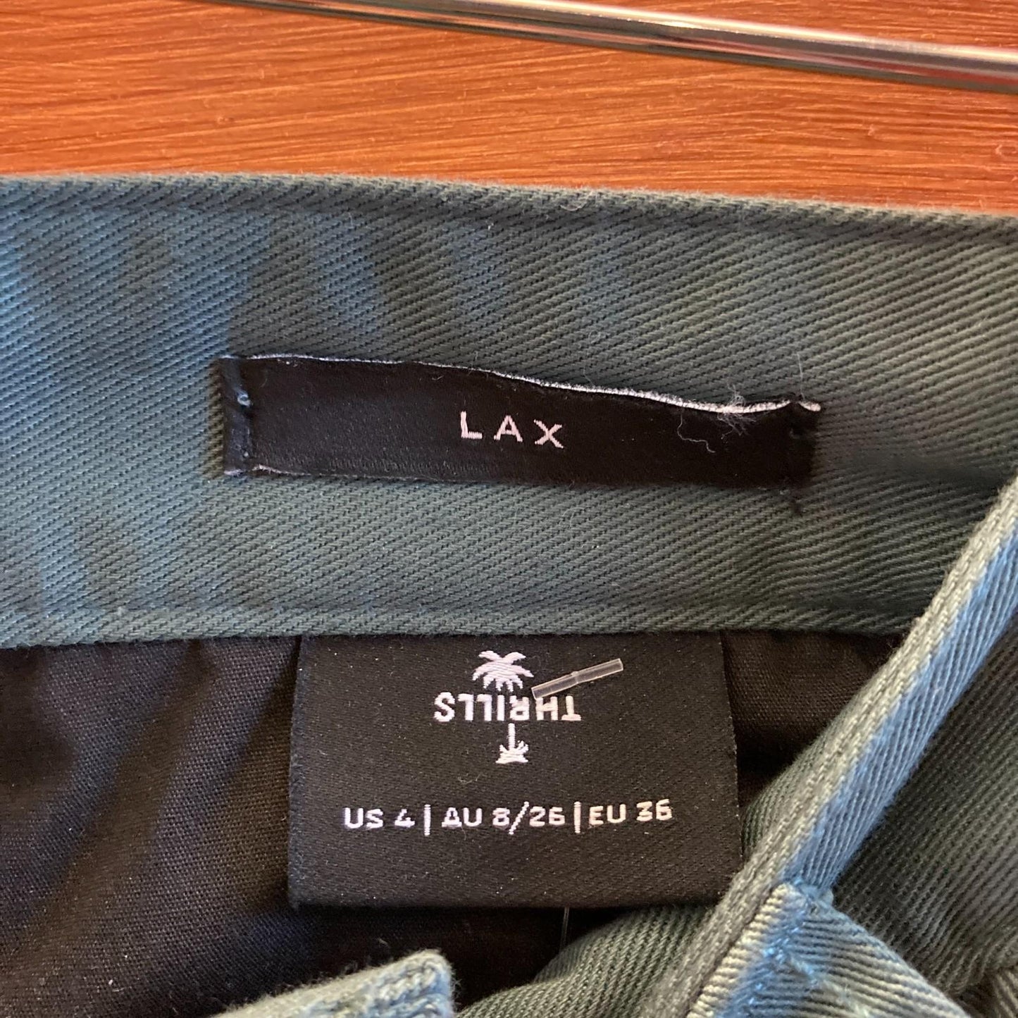 4 - Thrills Green Lax Low Slung NEW $140 Womens Trouser Pants 1206OR