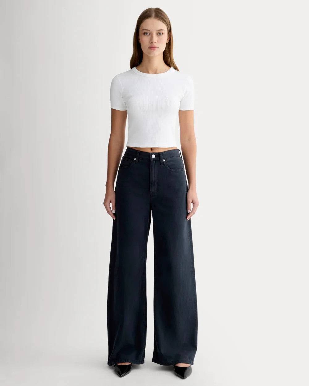 27 - Everlane Black Ink Wash NEW OG Baggy Womens Jeans 0902PW