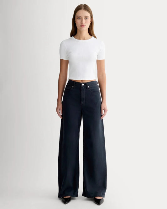 27 - Everlane Black Ink Wash NEW OG Baggy Womens Jeans 0902PW