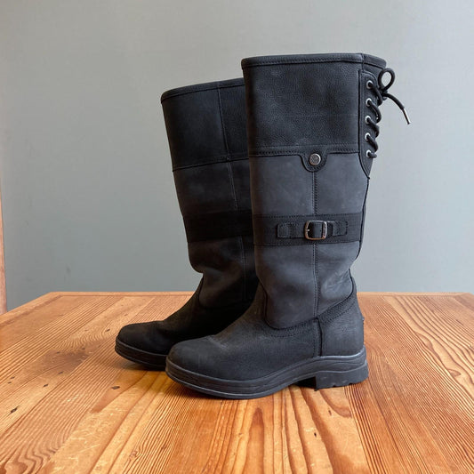 7.5 - Ariat $255 Black Langdale H2O Waterproof Tall 10024982 Boots 0606RO