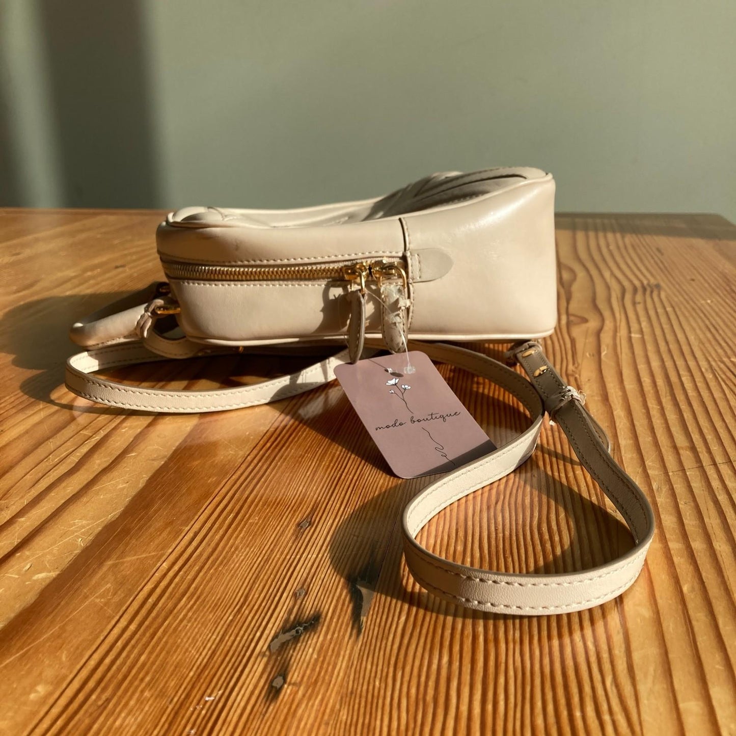 Stella McCartney $950 Ivory Star Vegan Leather Mini Backpack Bag *flaws 1030SF