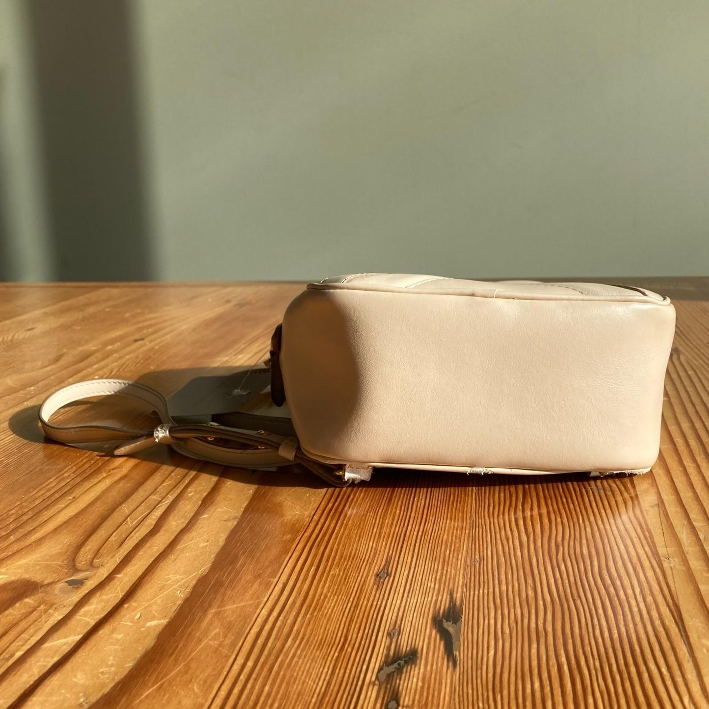 Stella McCartney $950 Ivory Star Vegan Leather Mini Backpack Bag *flaws 1030SF