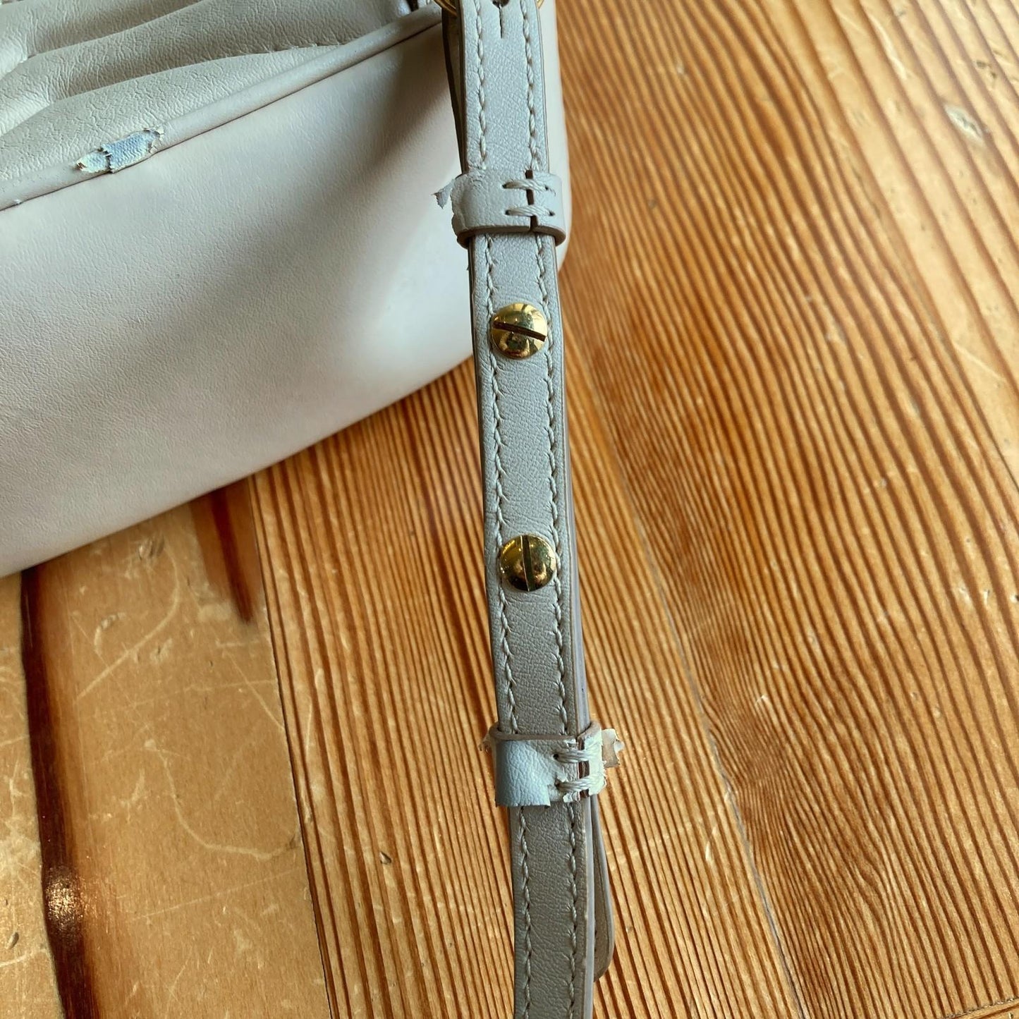 Stella McCartney $950 Ivory Star Vegan Leather Mini Backpack Bag *flaws 1030SF