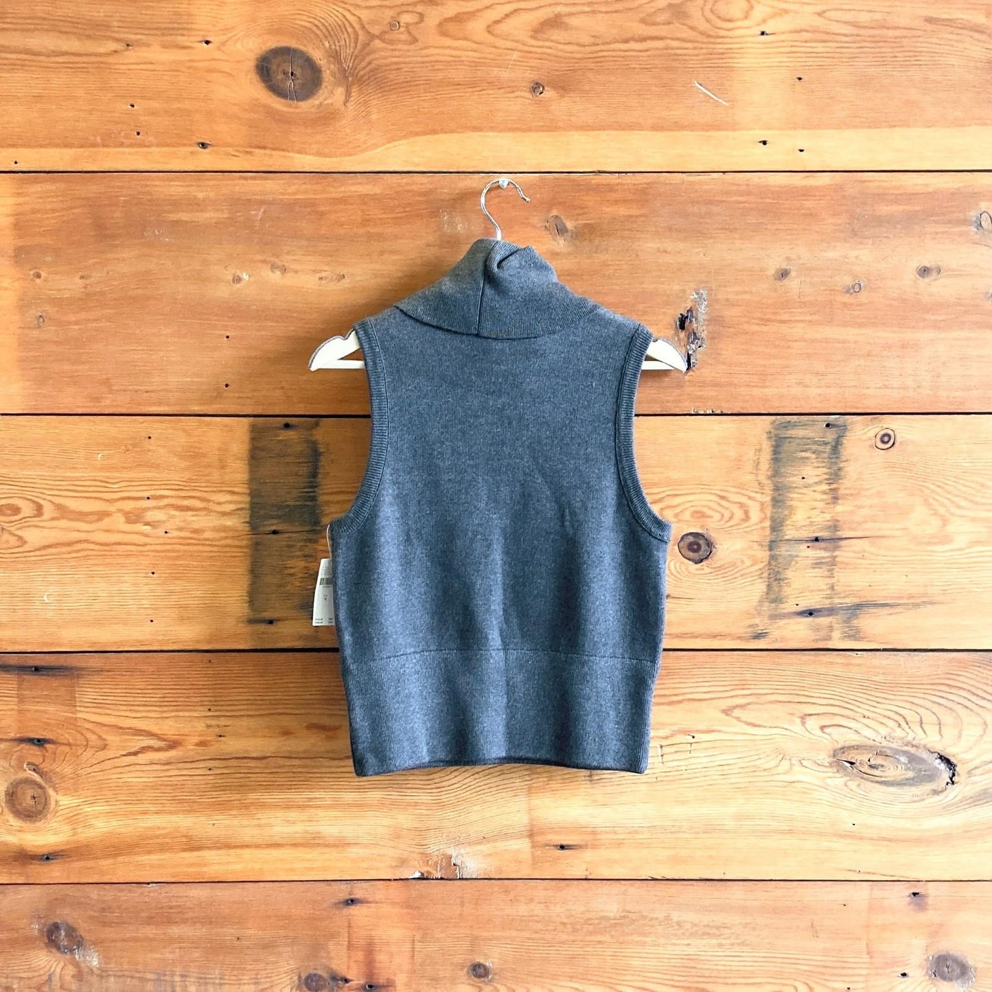 M - Pilcro Anthropologie Gray Turtleneck Sleeveless NEW $118 Knit Top 0123RS