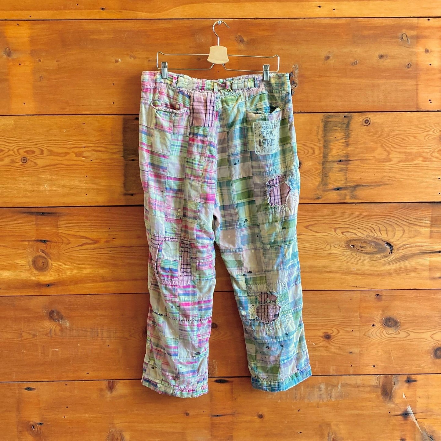 O/S - Magnolia Pearl NEW Yarn Dyed Patchwork Charmie Trouser Pants 3333MC
