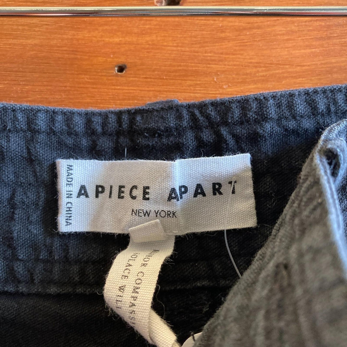 2 - Apiece Apart $325 Black Cotton Wide Leg Merida Trouser Pants 3333MC