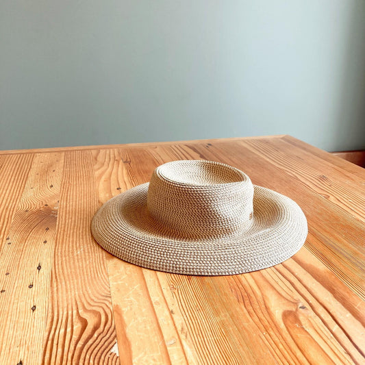 S - Eric Javits Packable Woven Round Wide Brim Womens Crushable Hat 0419NR