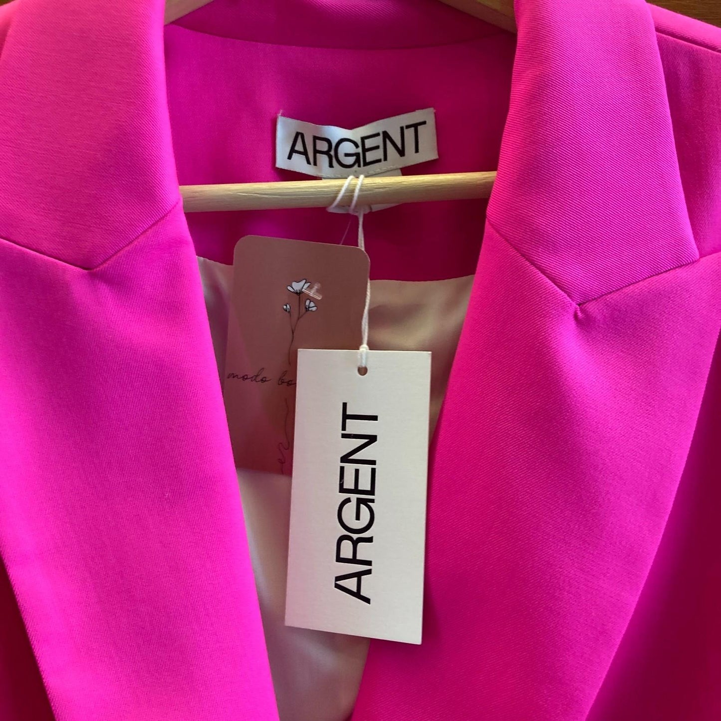 14 - Argent x Supermajority $250 Bright Pink Button Up Blazer Jacket NEW 1221RM