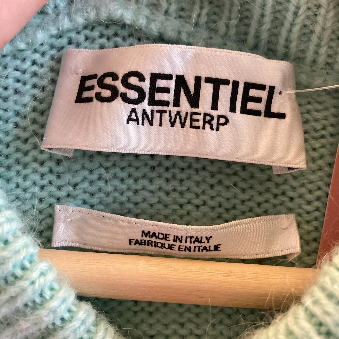 M - Essentiel Antwerp Mint Green Mock Neck Oversized Anapurna Sweater 0107HH