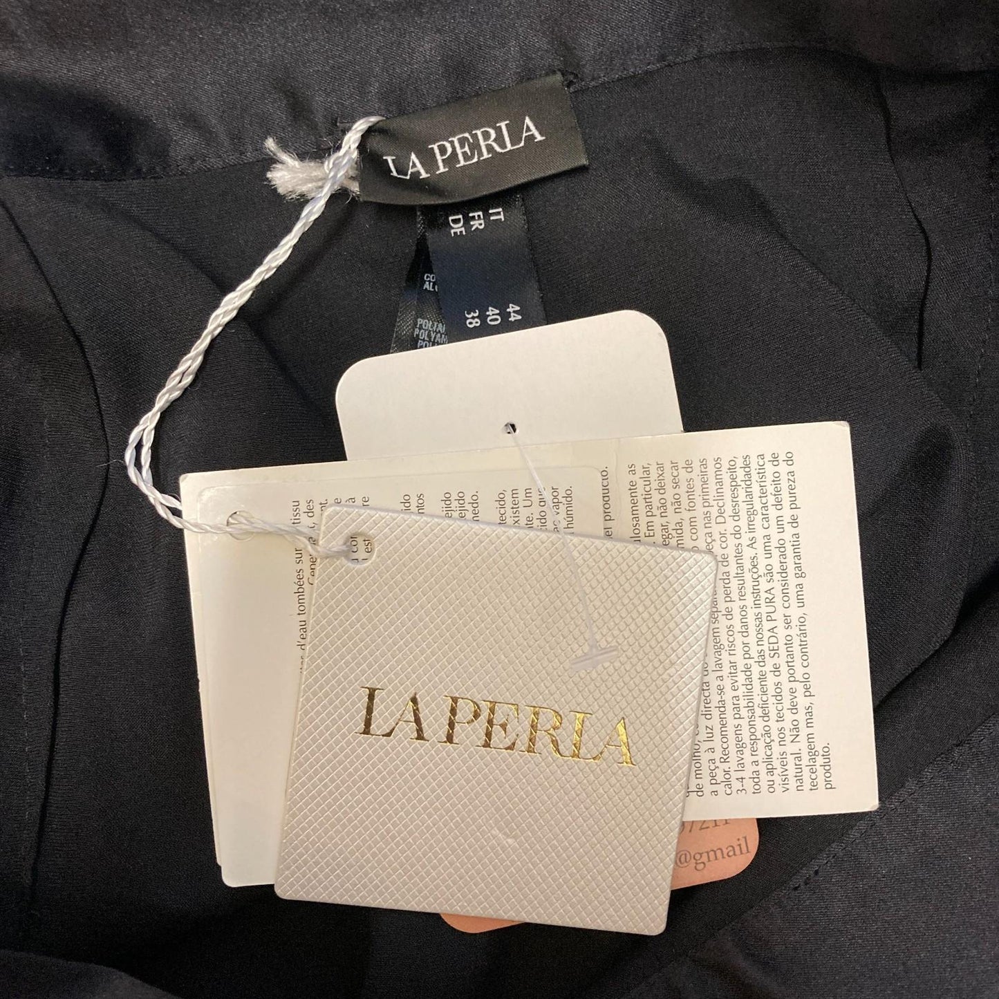 8 US - La Perla $817 Black Lace Sheer Brocade Pencil Slip Skirt NEW 0107HH