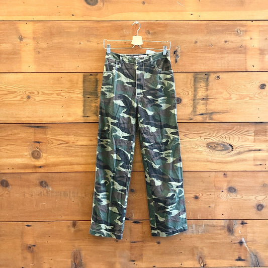 4 - Jem! $315 Los Angeles Camo Patterned High Waisted Cotton Pants 0312IG