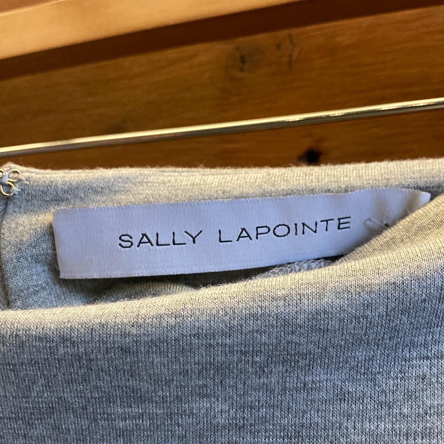 S - Sally LaPointe Heathered Gray Knit Wrap Tie Waist Pencil Skirt 1211ES