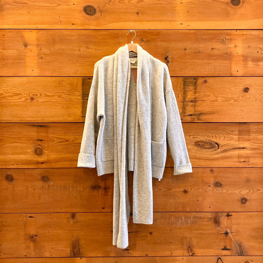 O/S - by Anthropologie Heather Gray NEW $148 Cardigan Sweater w/ Scarf 0530JF