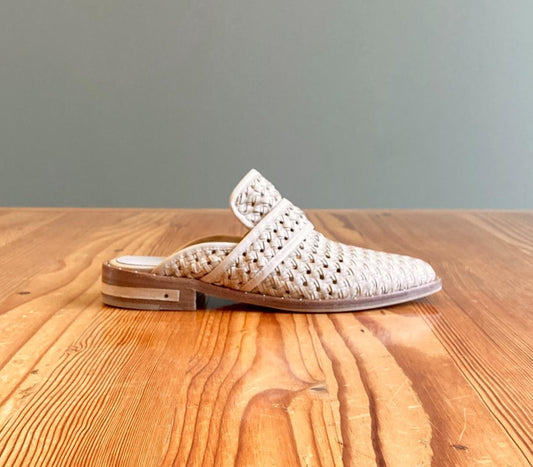 6 - Freda Salvador Nude Leather Keen Mules Womens Slip On Shoes 0426JR