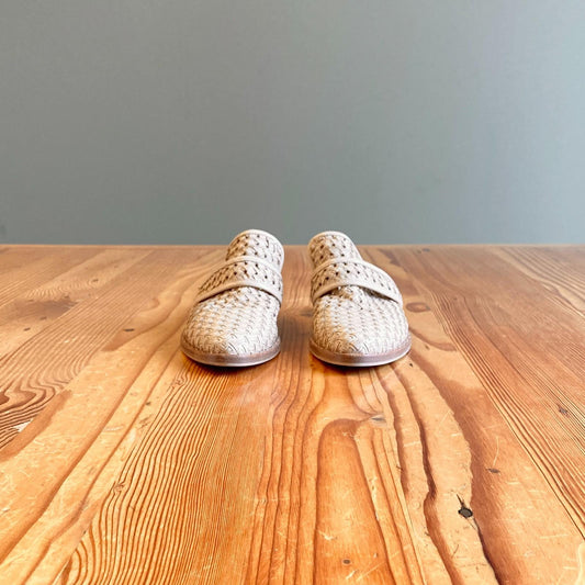 6 - Freda Salvador Nude Leather Keen Mules Womens Slip On Shoes 0426JR