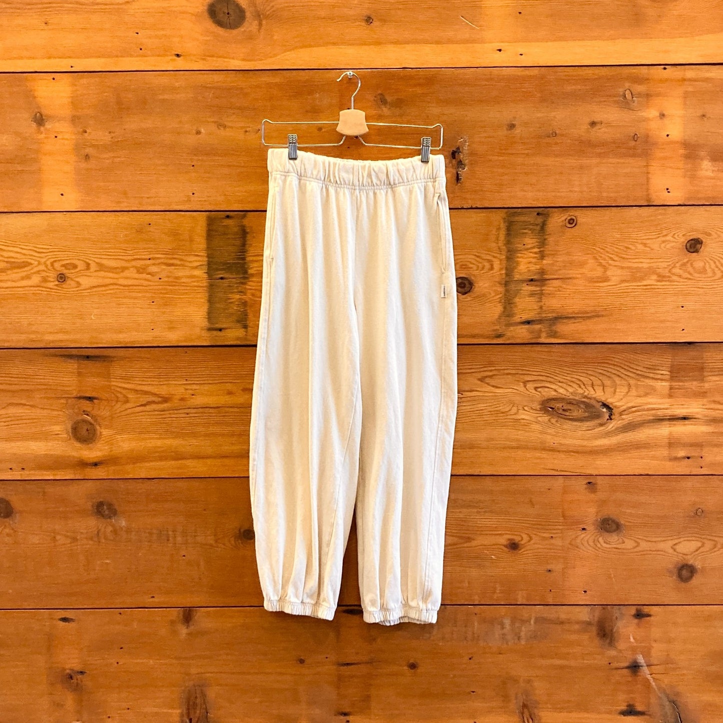 M - Le Bon Shoppe Natural Unbleached & Undyed Cotton Womens Pants 0426JR