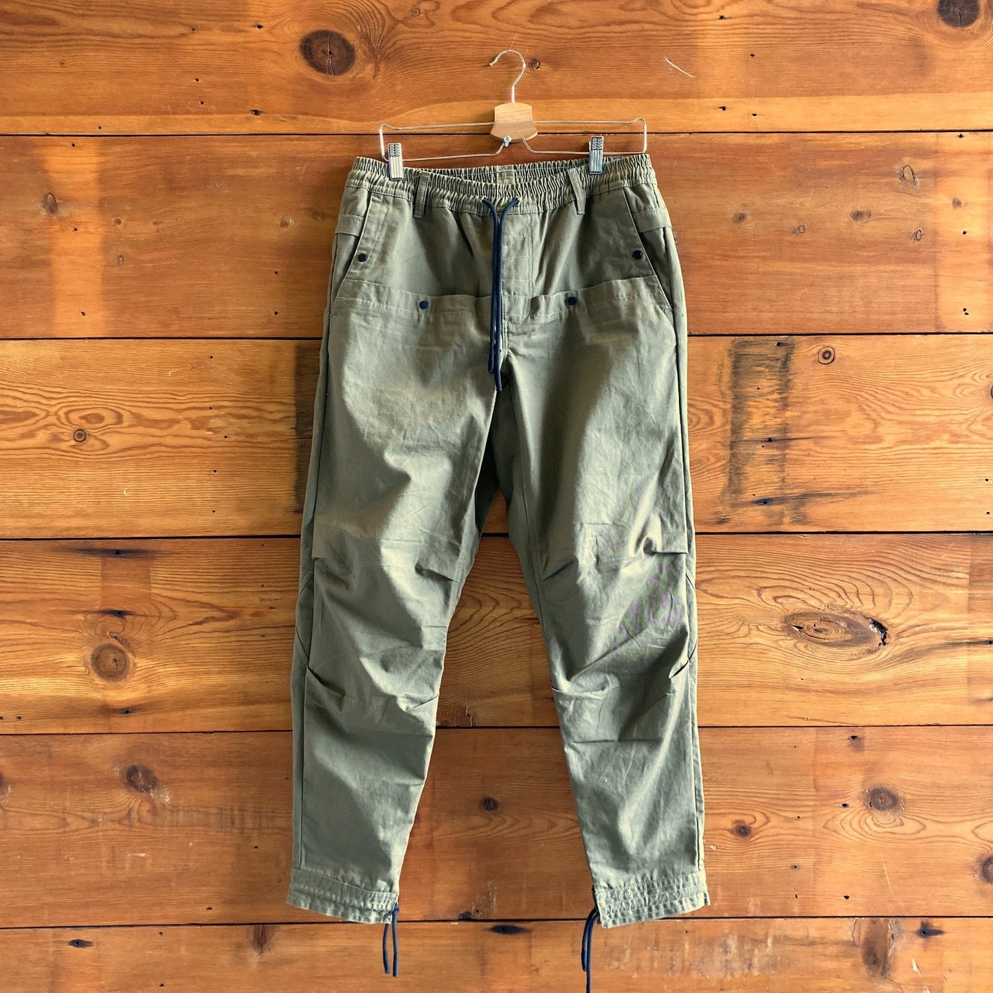 M Mens - Vollebak Olive Green Canvas Joggers Tech Off Grid Utility Pants 0808BB