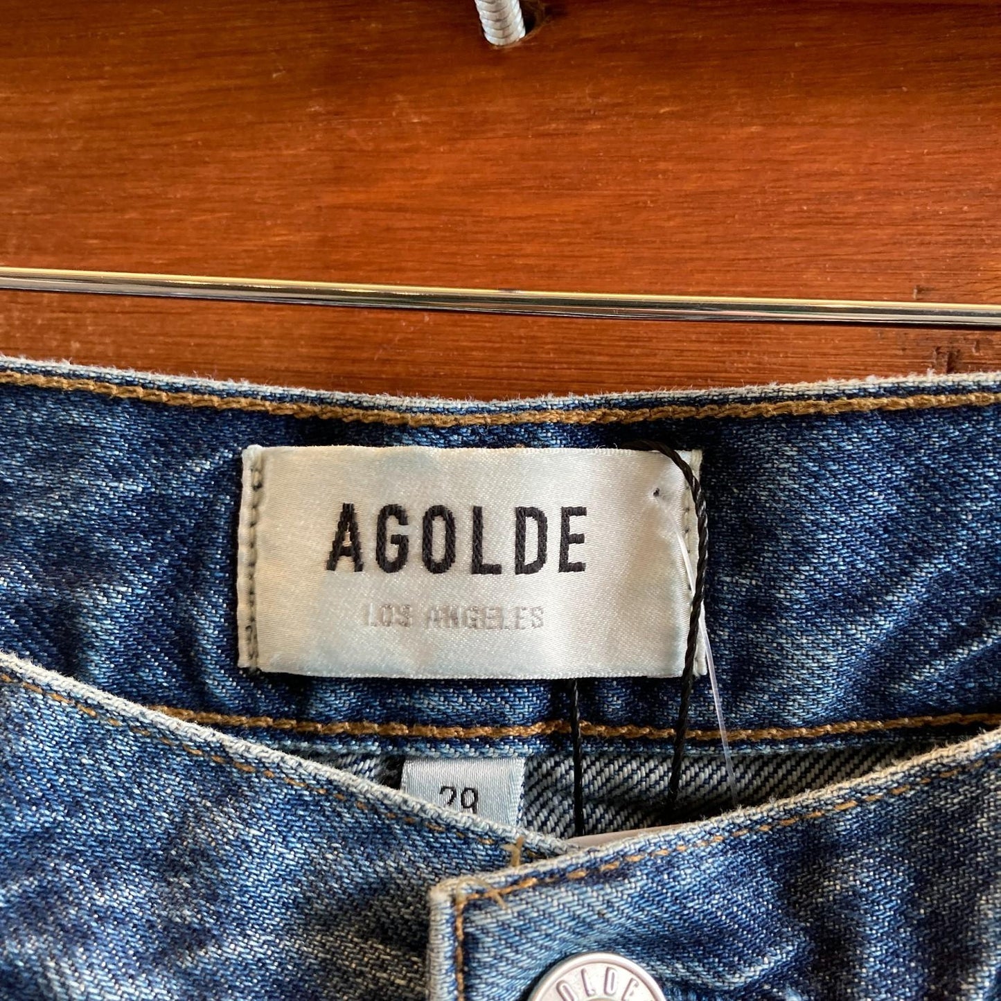 29 - AGoldE Pinch Waist High Rise Kick in Symbol Wash Womens Jeans 0622KS