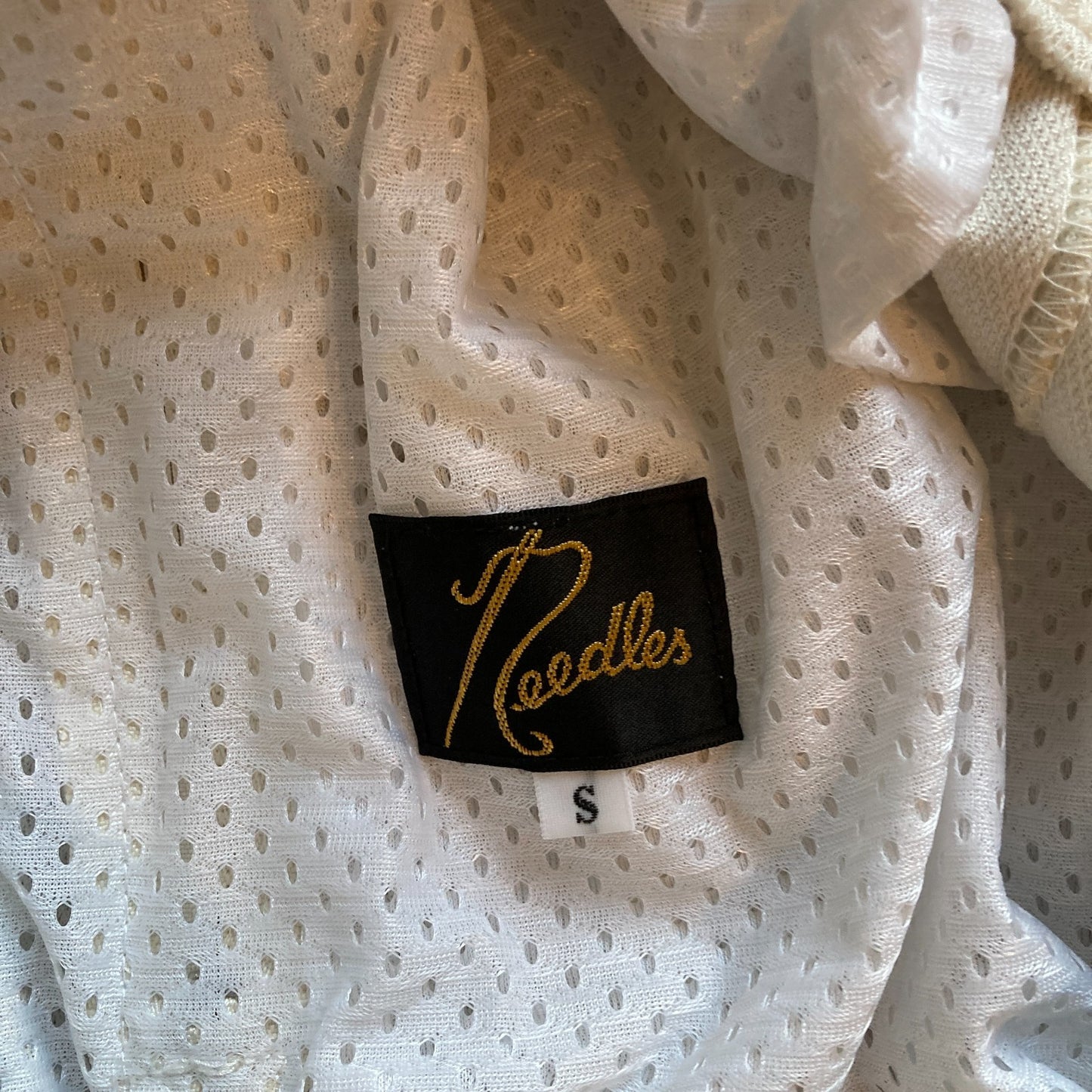 S - Needles Off-White w/ Purple Side Stripe Sideline Womens Track Pants 1011SC