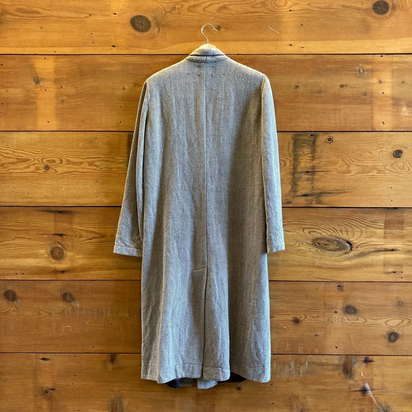 M - Forte Forte Brown White Herringbone Wool Long Coat Womens Jacket 1011SC