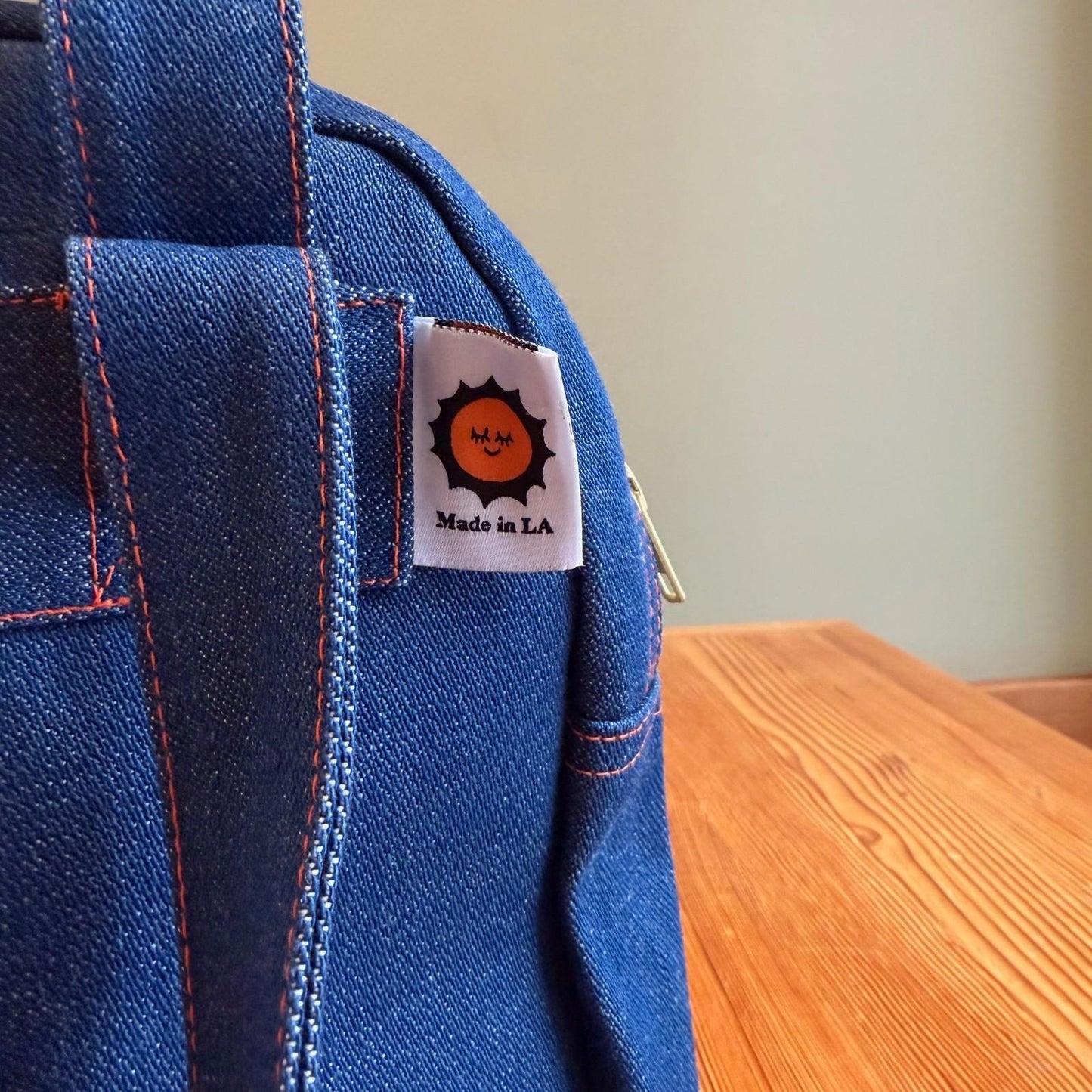 Big Bud Press Dark Wash Denim Zip Top Mini Backpack Bag 0607CC