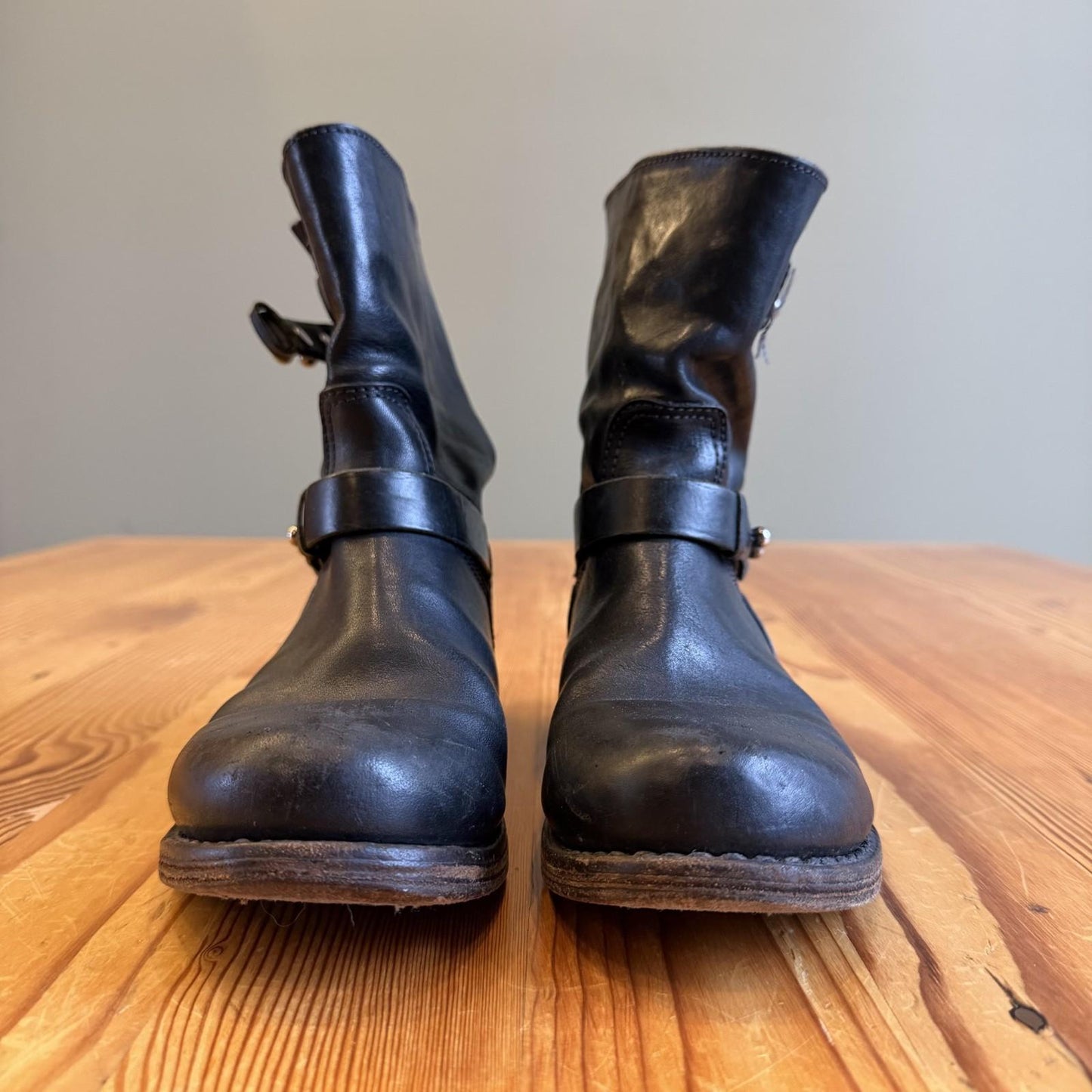 36.5 / 6.5 - Rag & Bone Black Moto Biker Ankle Bootie Leather Boots 1107AB