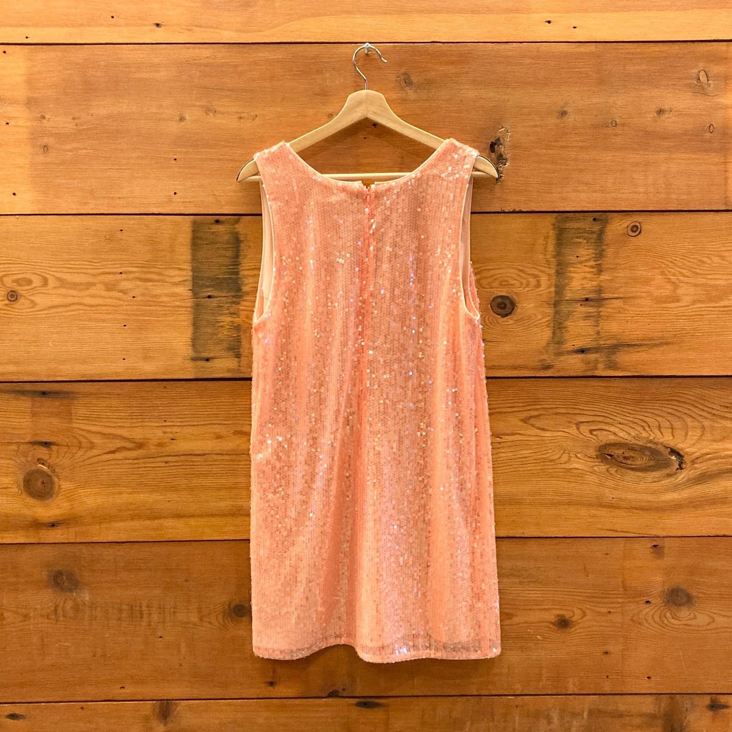 L - Dress the Population Pink Sequin Paloma Sleeveless Mini Dress 1110JS