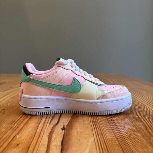 6. 5- Nike Pink Arctic Punch Womens Air Force 1 Shadow Sneakers Shoes 1106KS