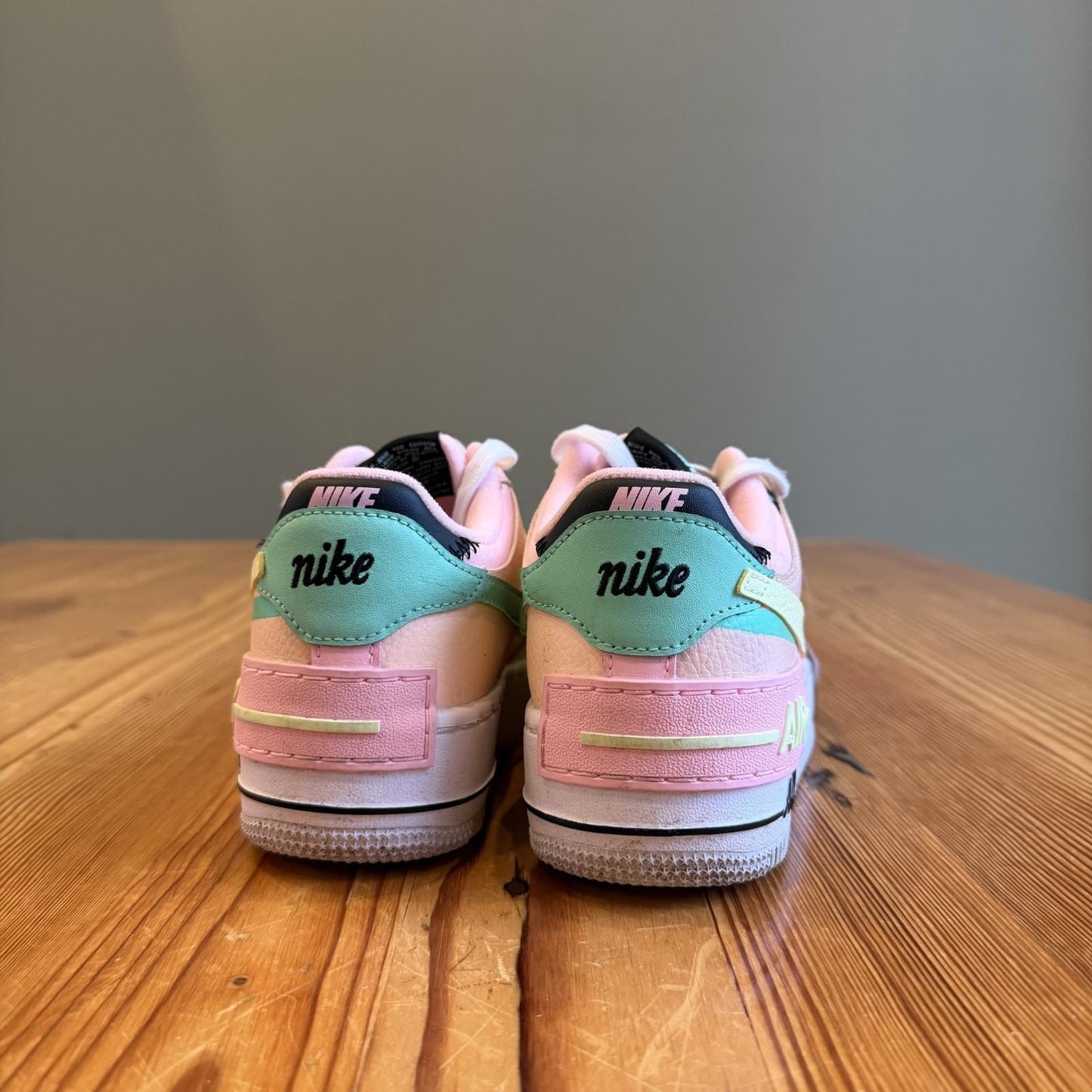 6. 5- Nike Pink Arctic Punch Womens Air Force 1 Shadow Sneakers Shoes 1106KS