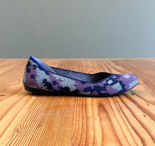 6 - Rothy's Violet Botanicamo Purple Camo The Flat Ballet Shoes 1107MJ