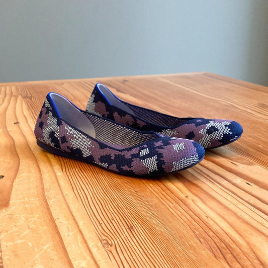 6 - Rothy's Violet Botanicamo Purple Camo The Flat Ballet Shoes 1107MJ