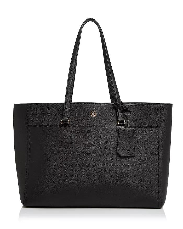 Tory Burch $398 Black Saffiano Leather Large Robinson Tote Bag Purse 0930AB