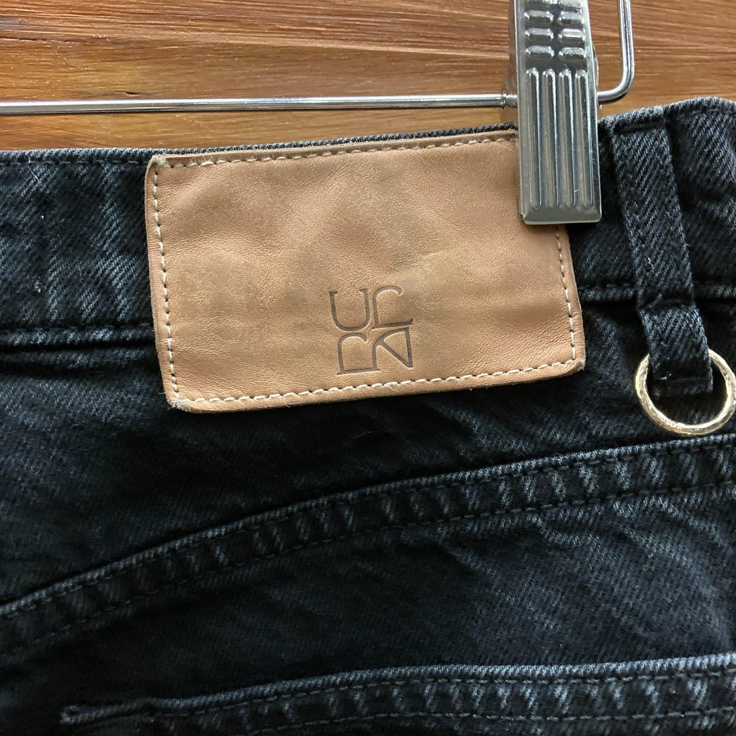 28- Ulla Johnson $420 Black Button Fly The Lou Kick Flare High Rise Jeans 0305JB