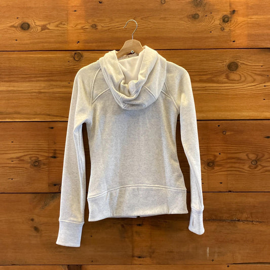 2 - Lululemon Light Heathered Gray Full Zip Scuba Hoodie Sweatshirt 0703SC