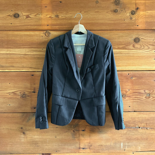 4 - Maison Martin Margiela for H&M Dark gray Pinstriped Blazer Jacket 0429RB