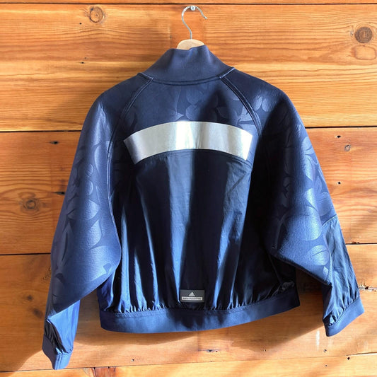 L - Stella McCartney X Adidas Navy Blue Floral NEW 1/2 Zip Sweatshirt 0521AB