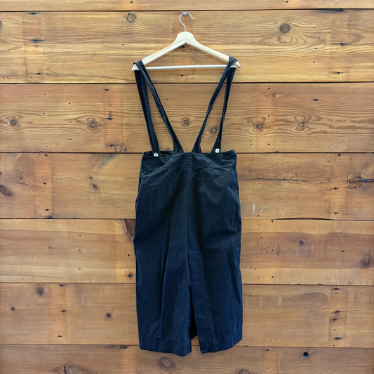 M - Album di Famiglia $350 Salopette Suspender Black Midi Skirt 0804MS